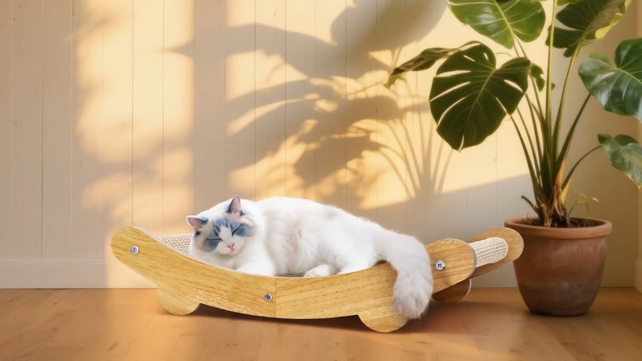 Large-sized sisal cat scratcher hammock 59x32x15cm ideal for bigger cats