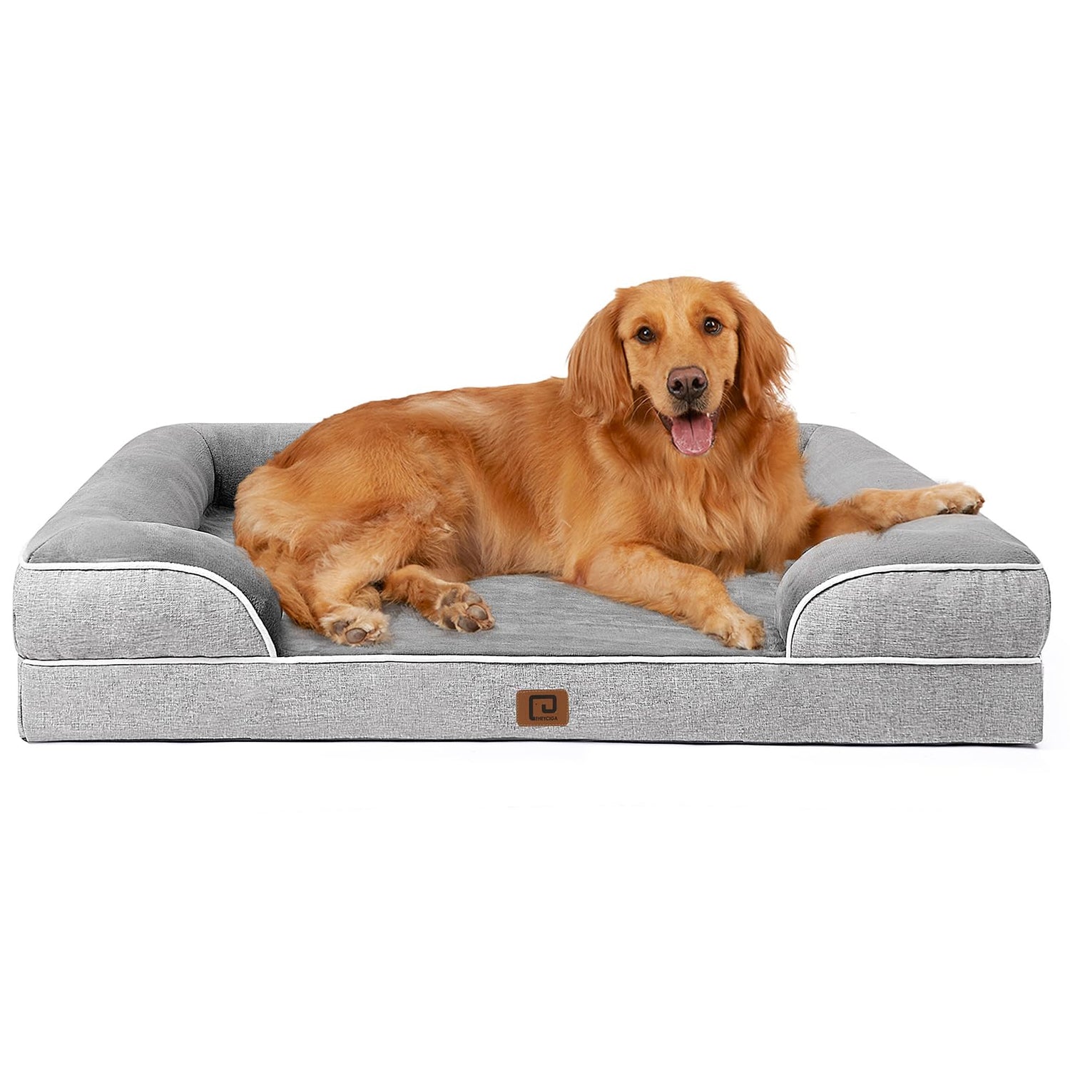Plush and orthopedic dog beds in various sizes and styles