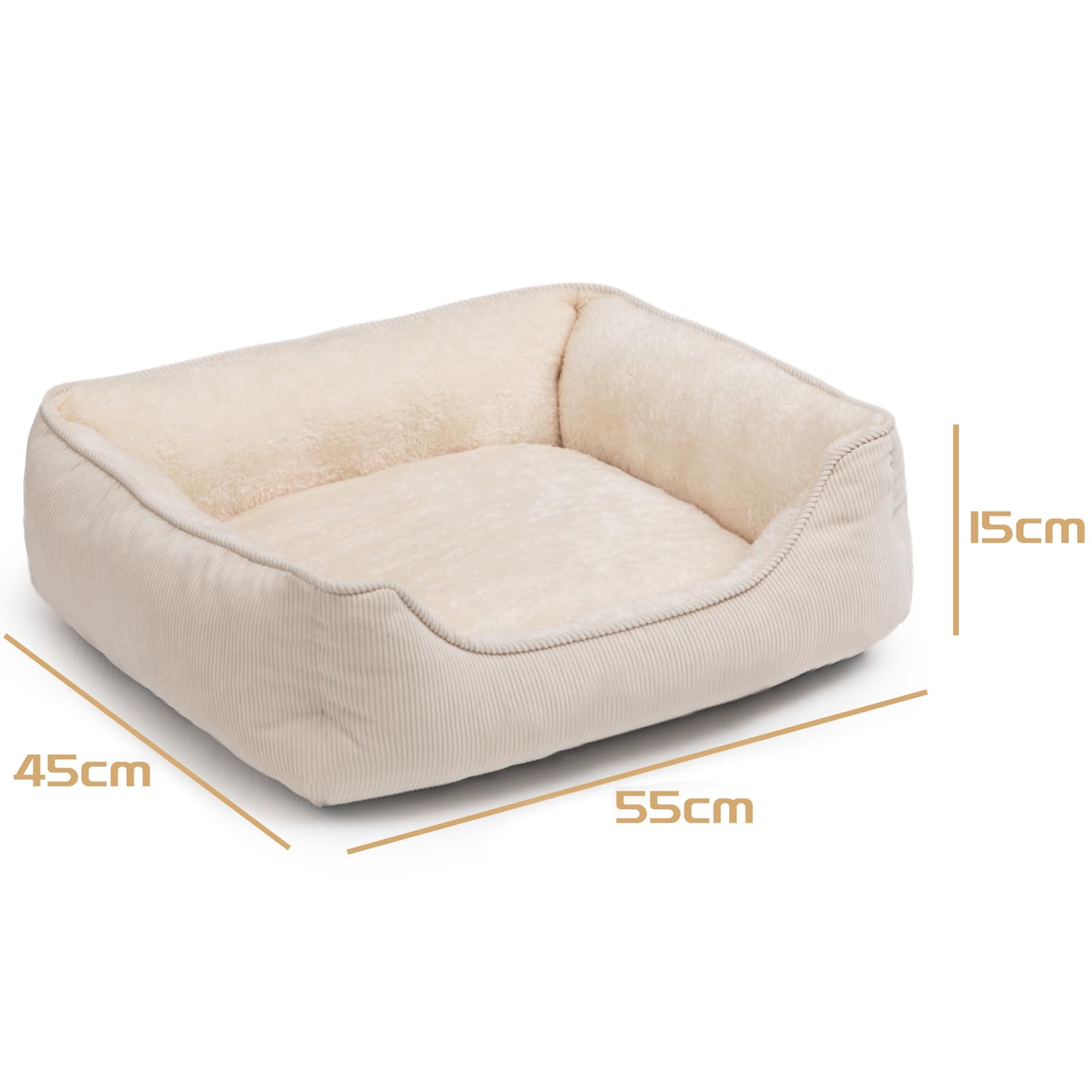 Cat bed dimensions 55x45x15cm suitable for cats and small dogs up to 15kg