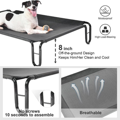 8-inch off-the-ground dog bed with breathable mesh and easy assembly features