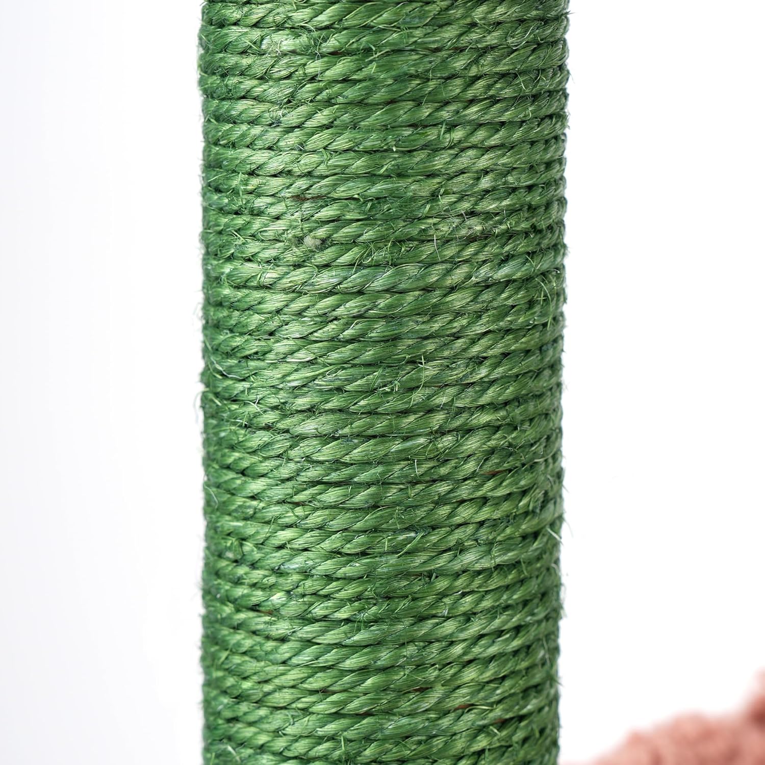 Durable sisal-wrapped scratching post on cactus cat tree