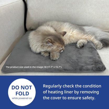Electric Heated Cat Bed with Timer and Adjustable Temperature for Indoor Pets
