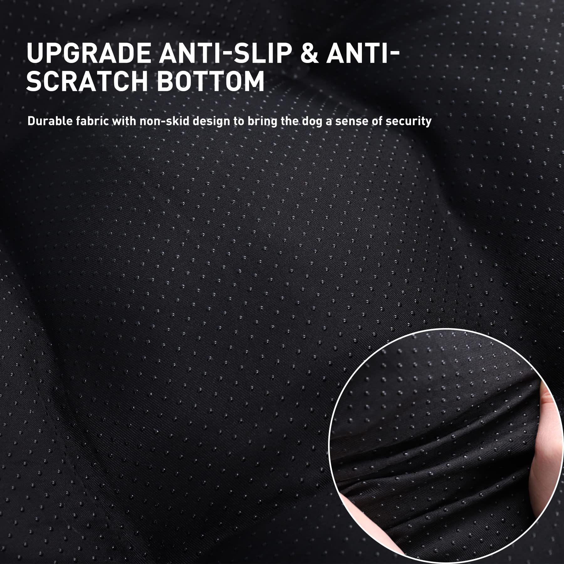 Anti-slip and anti-scratch bottom design of pet bed