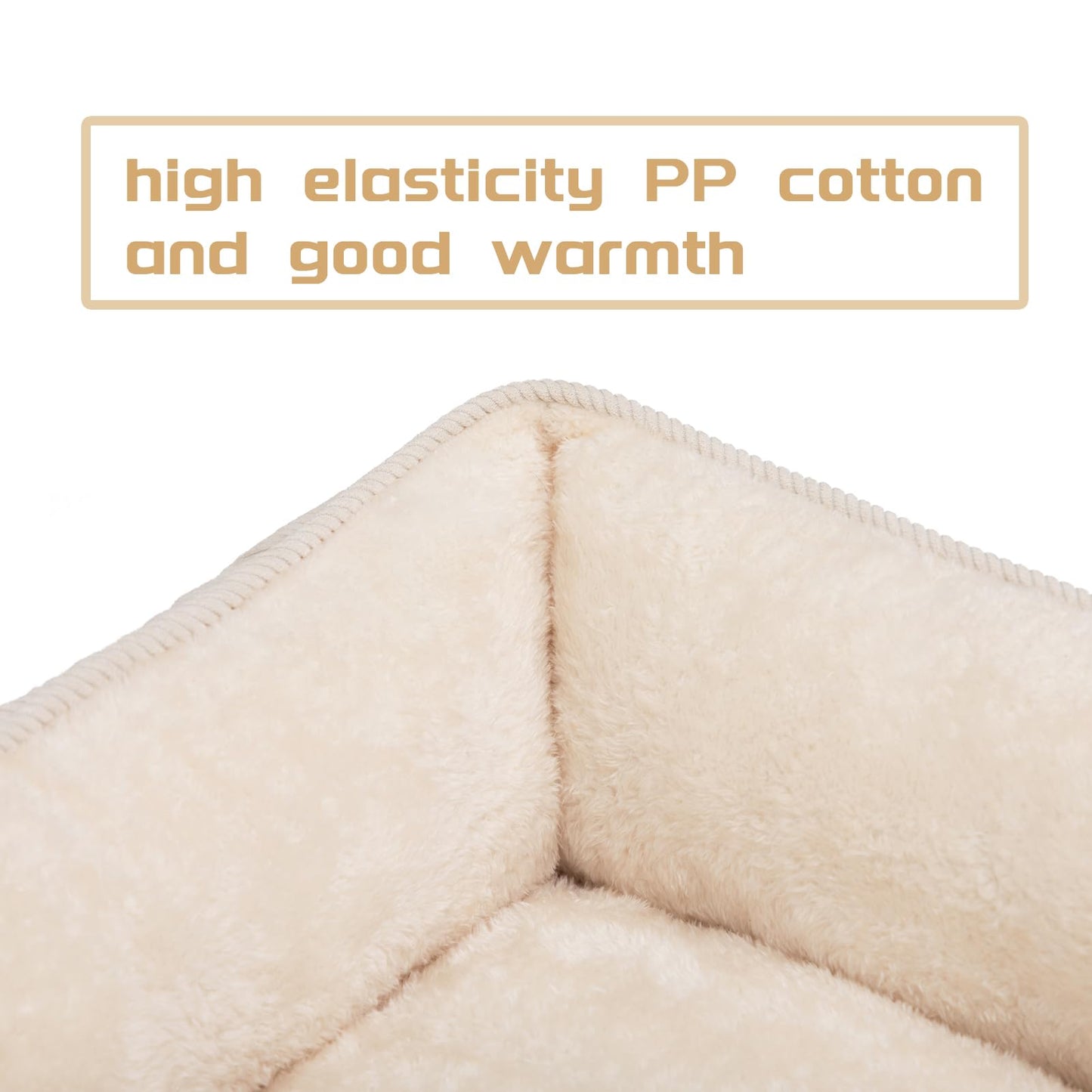 High elasticity PP cotton filling in cat bed providing warmth and support