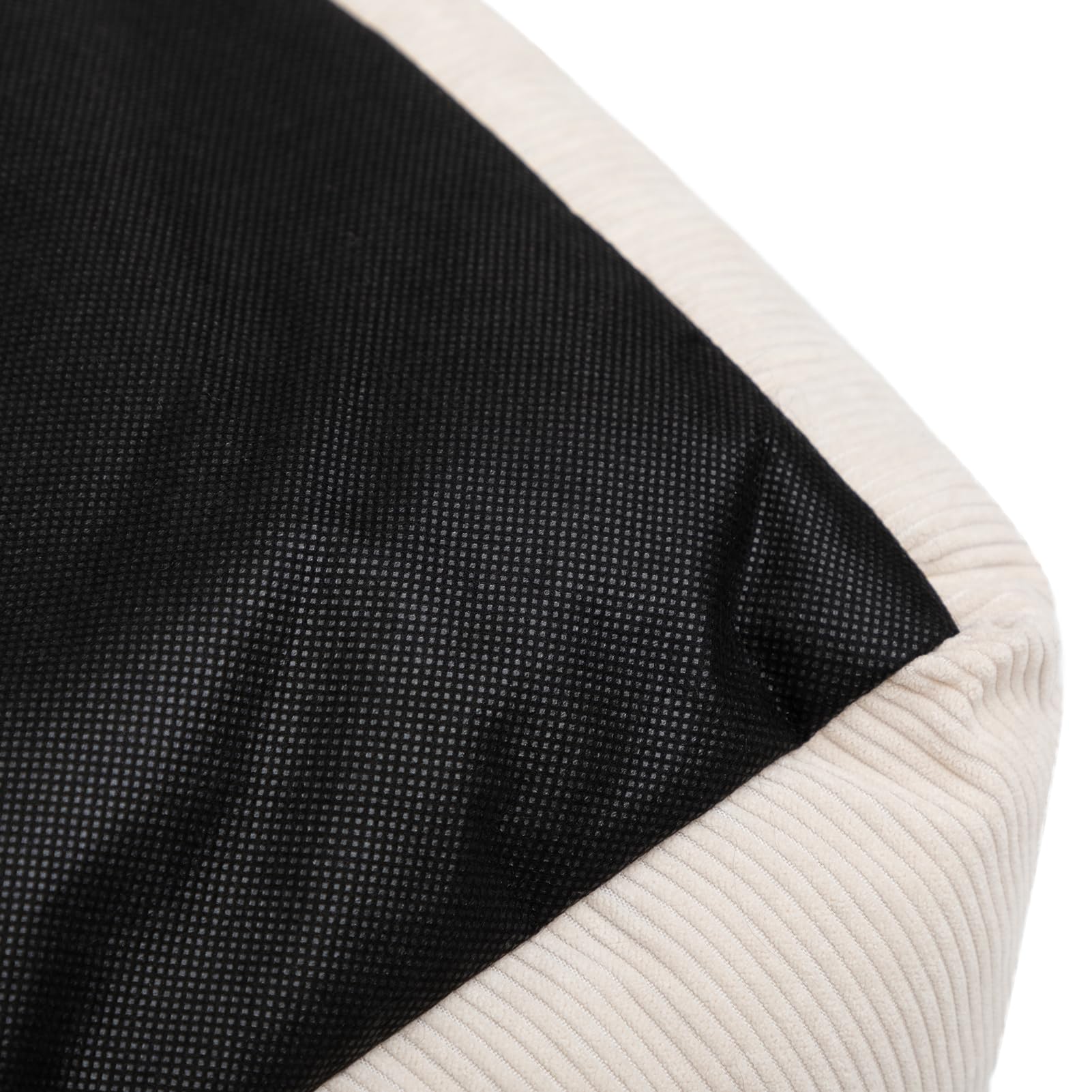 Non-slip bottom of cat bed providing stability on smooth floors