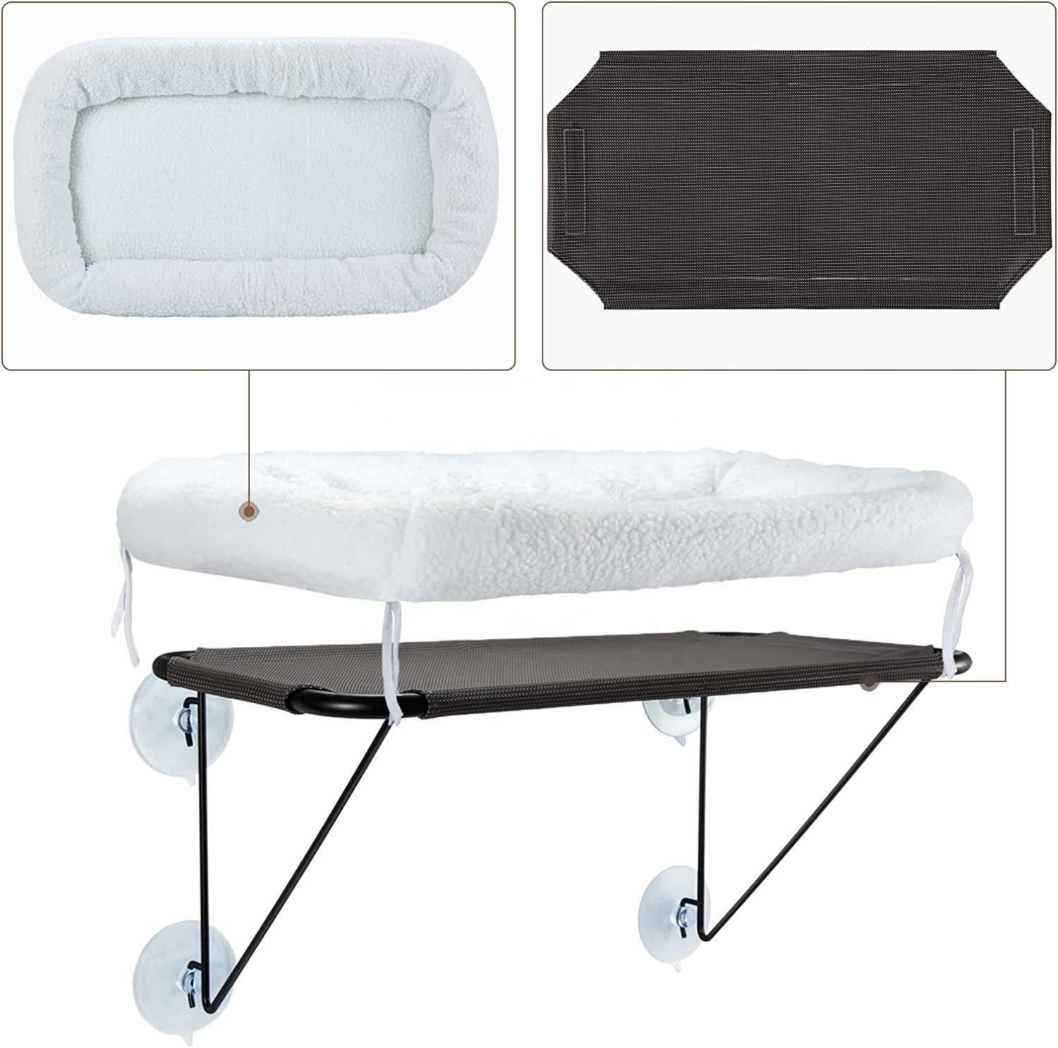 Removable sherpa bed for cat hammock – washable & cozy